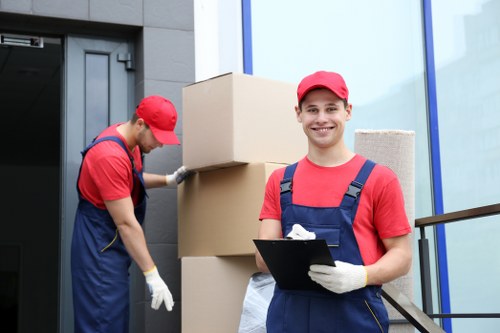 Brent Movers team preparing equipment for a safe house move