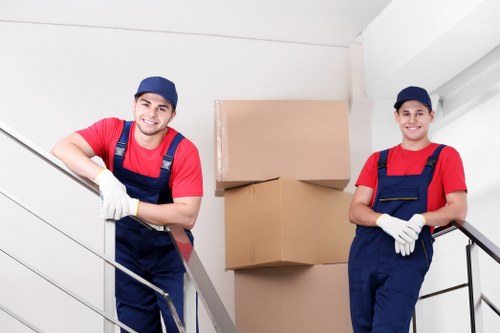 Careful wrapping and boxing of fragile household items