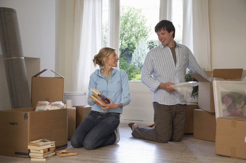 Transporting household items with a moving truck in Brent