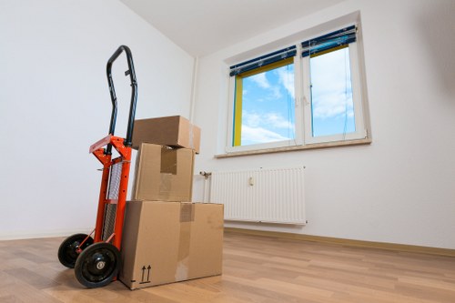 Packing checklist and boxes prepared for customers moving within Brent