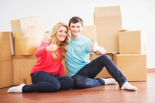 Moving furniture and boxes with a removal van in Brent