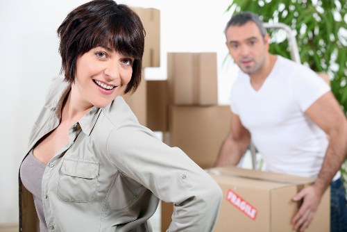 Local packing boxes arranged for a move in a Brent flat or terraced property